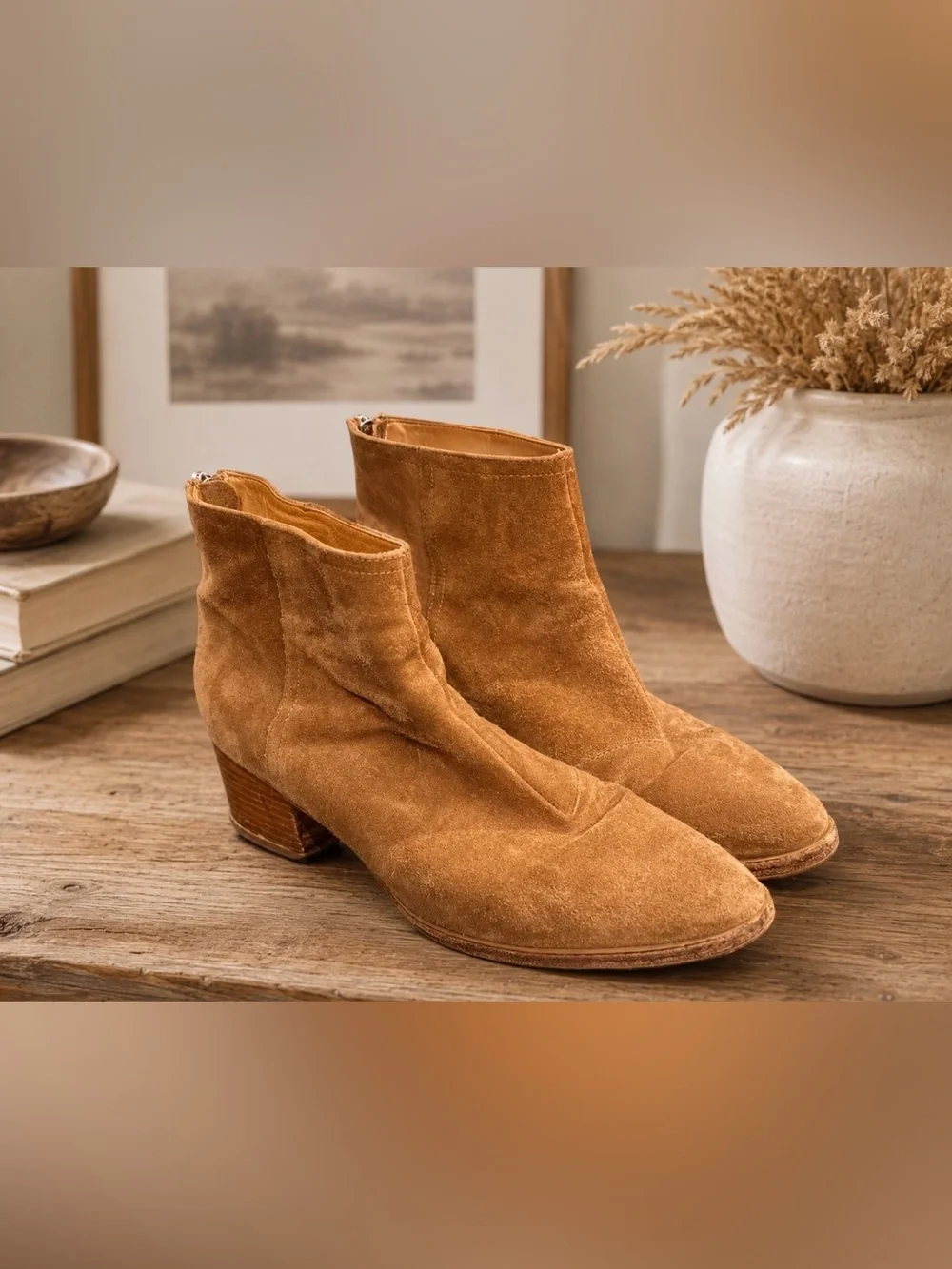 Rag & bone Tan Suede Ankle Boots size 39